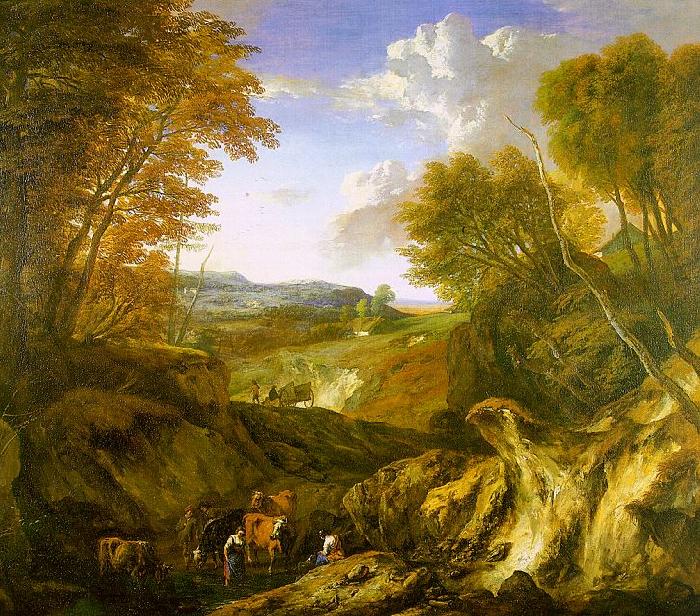 Corneille Huysmans Forested Landscape Sweden oil painting art